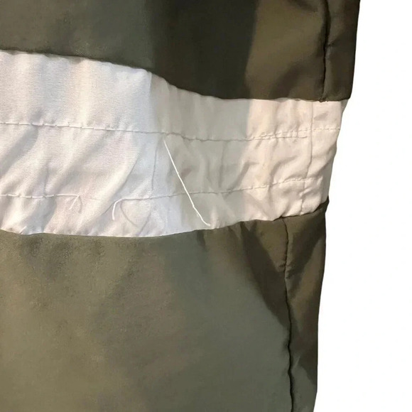 Rouge Windbreaker Jacket Womens Plus 2X Colorblock Quarter Zip Olive Navy White - Picture 4 of 7